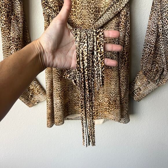 Alexis Dula Leopard Print Belted Mini Dress Size Small - Picture 6 of 6